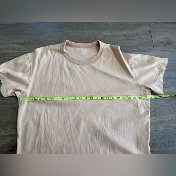 Uniqlo U Crew Neck Short-Sleeve T-Shirt Dress Pale Pink Size Medium - Picture 6 of 9